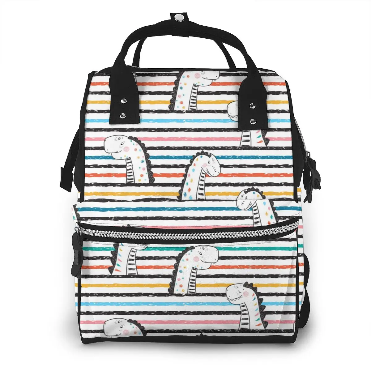 

Stripe Print Mummy Nappy Bag Multi-Function Big Capacity Waterproof Mother And Baby Bag Mother Out Maternity Backpack Baby Care