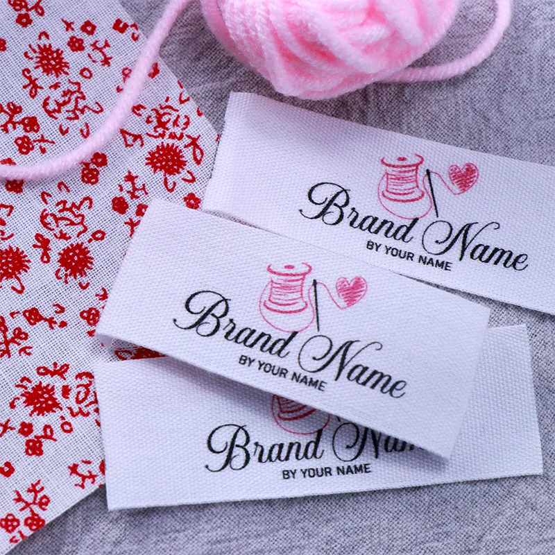 20*60mm custom clothing label, personalized organic cotton webbing label, logo or text sewing label 20-100 pcs