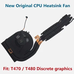 Novo original cpu cooler ventilador de refrigeração para lenovo thinkpad t470 t480 dissipador calor swg integrado/gráficos discretos 01yr202 01yr200