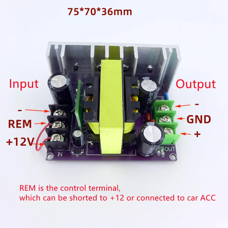 GHXAMP 200W zasilacz do wzmacniacza Subwoofer głośnik do samochodowego systemu Audio zmodyfikowany DC 12V do +- 12V wyjście podwójna moc płyta