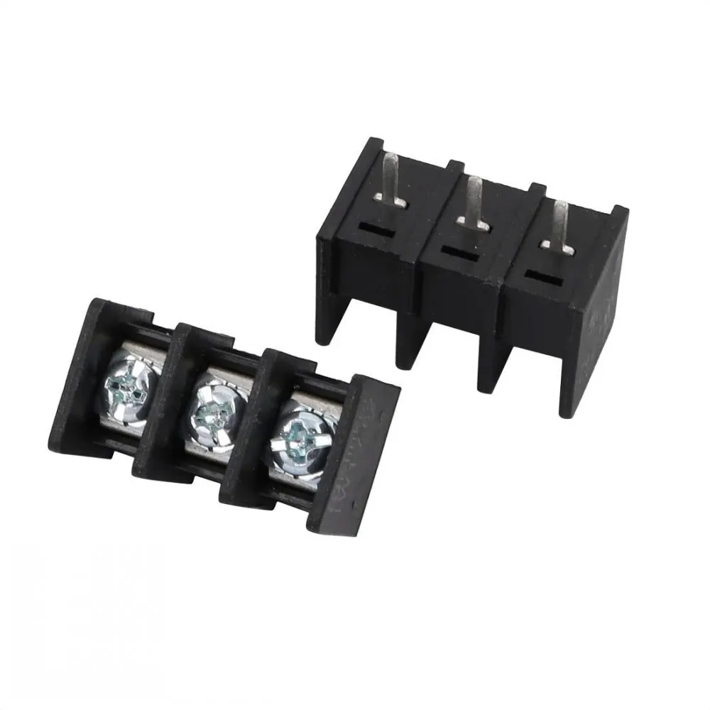 50pcs Pitch 7.62mm 8.25mm 9.5mm 10mm Barrier Screw PCB Terminal Block Straight 2/3/4/5/6/8Pin connectors with Screw holes