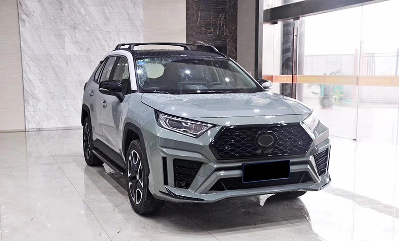 Dla Toyota Rav4 body kit 2019 2020 przednie i tylne zderzaki dla nowego rav4 boczna dokładka z malowaniem