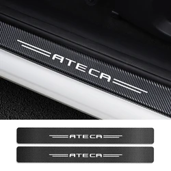 Car Door Entry Threshold Stickers Pedal Guards Scuff Plate Carbon Sill Protective Decal Auto Exterior Accessories For Seat Ateca