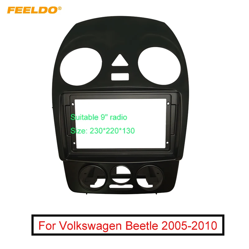 FEELDO Car Audio Fascia Frame Adapter For Volkswagen Beetle 2005-2010 9