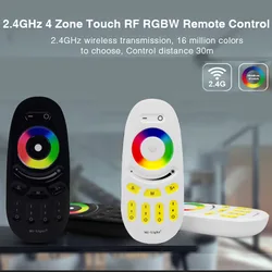Miboxer FUT096 2.4G 4-Zone Group RGB+CCT Touch RF Remote Control For 5050 2835 RGB RGBW Lamps Or Led Strip Series