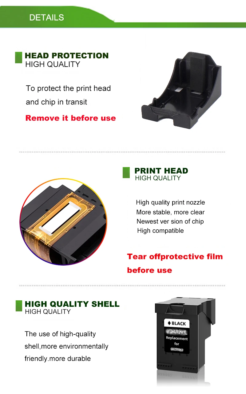 Vilaxh For HP92 Compatible Ink Cartridge Replacement For HP 92 93 Deskjet C3140 C3150 C3180 C3190 5440 5442 5443 1507 1510