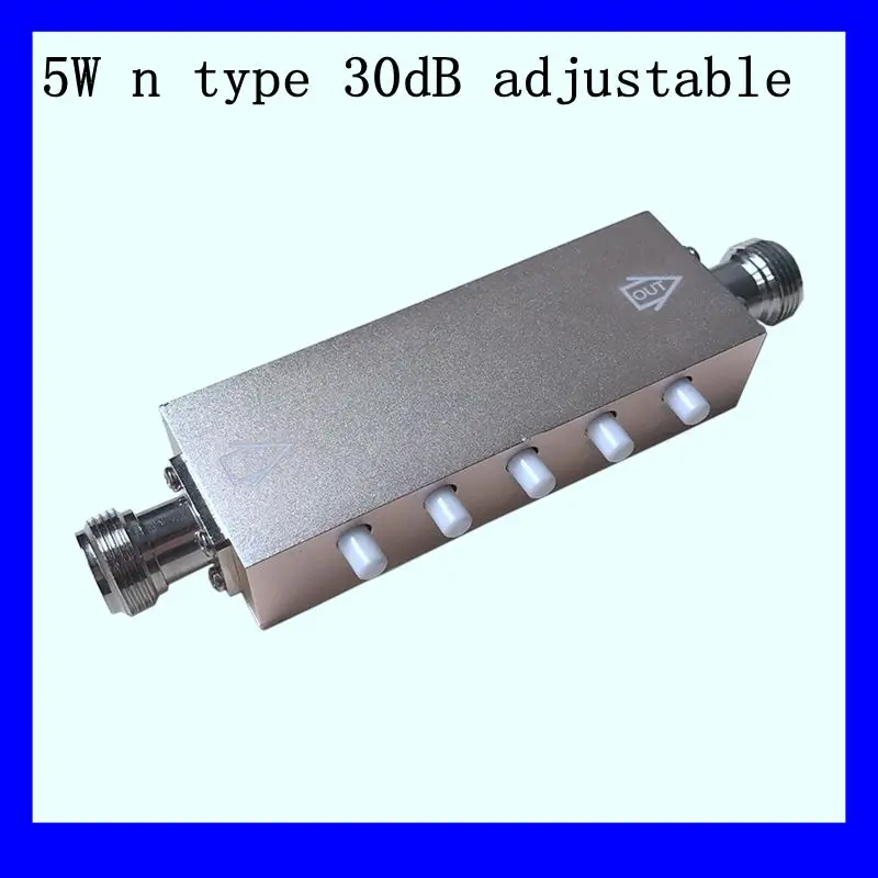 

N adjustable attenuator, step attenuator, button attenuation 30dB, power 5W dc-3ghz