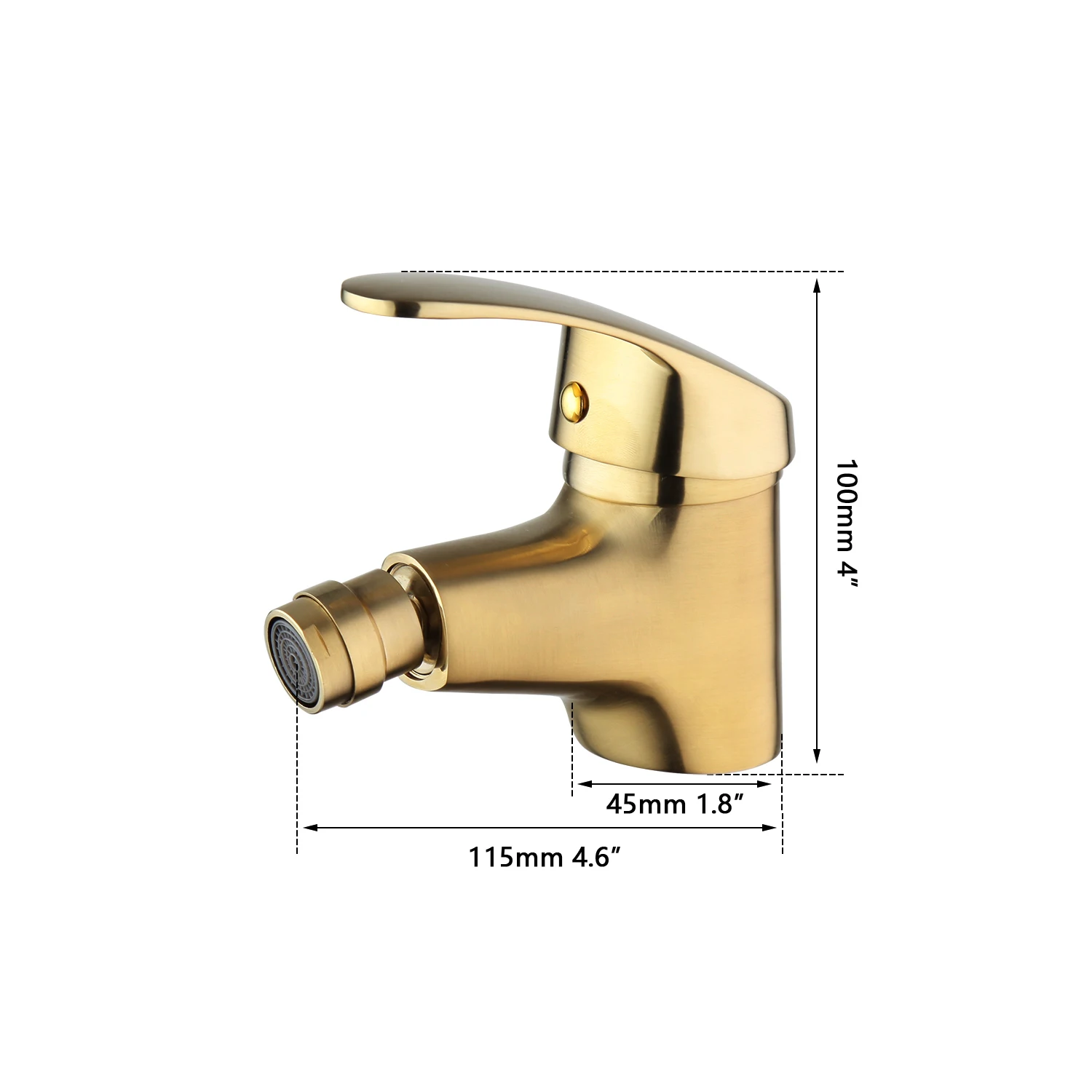 KEMAIDI Brushed Gold Bathroom Bidet Faucet Solid Brass Single Handle Vessel Vanity Sink Faucets Deck Mounted Hot Cold Mixer Tap