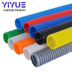 1M Color Corrugated Tube 6.5mm-20mm Auto Car Harness Insulation Sleeving Pipe Wire Casing