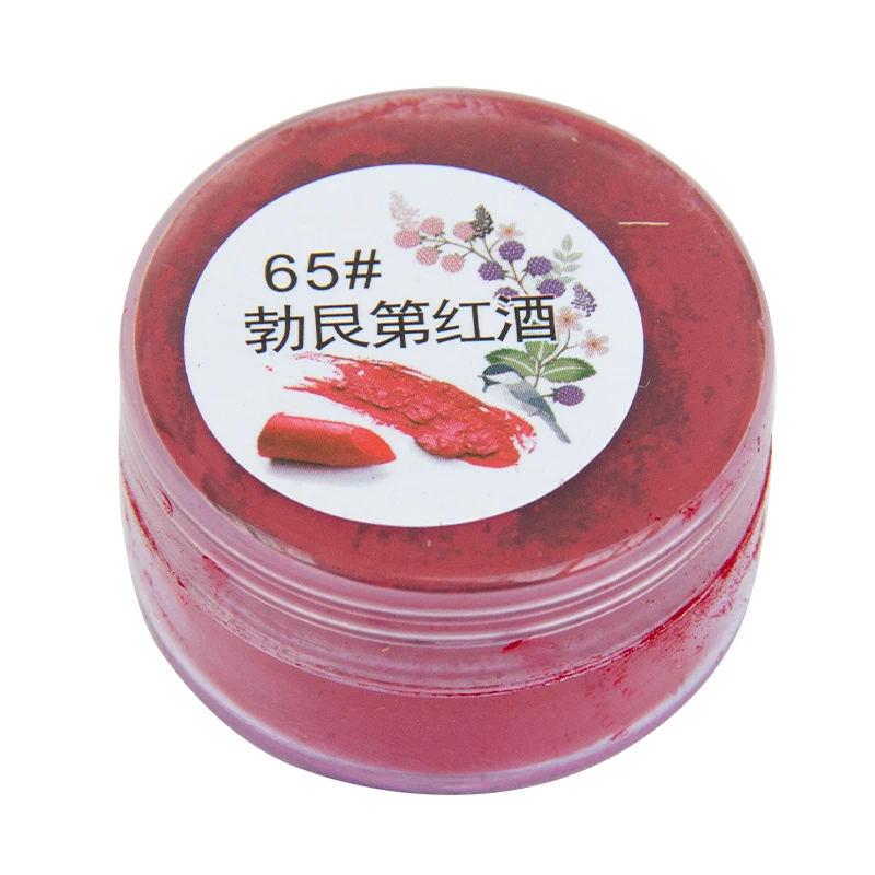 1g Per Bottle Wine Red Color Lipstick Powder for Comestic Makeup Long Lasting Lip Gloss Pigment Mica Powder