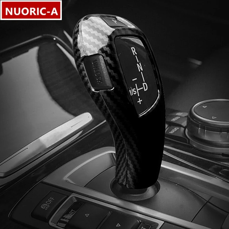 

Carbon Fiber Color Car Styling Center Console Gear Shift Handle Decoration Cover Stickers For BMW E60 E70 E71 5 Series X5 X6 LHD