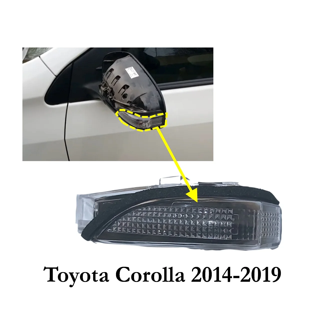 For Toyota Corolla Mirror Side Indicator Signal Cover LH 2014-2019 Year Models