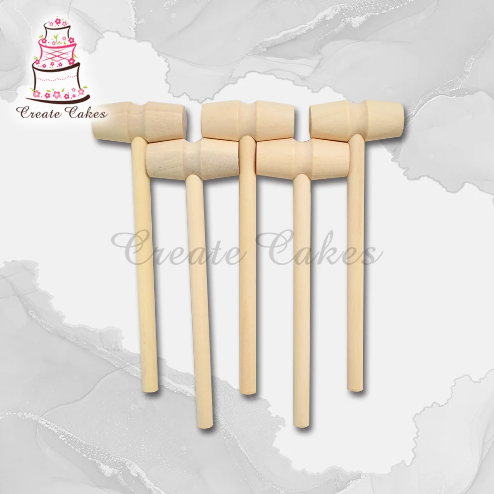 2 Sizes 5/10/20 pcs Wooden Hammer Cake Decorating Tool For Mousse Mold Wedding Fondant DIY Design Decoration Kitchen Tool