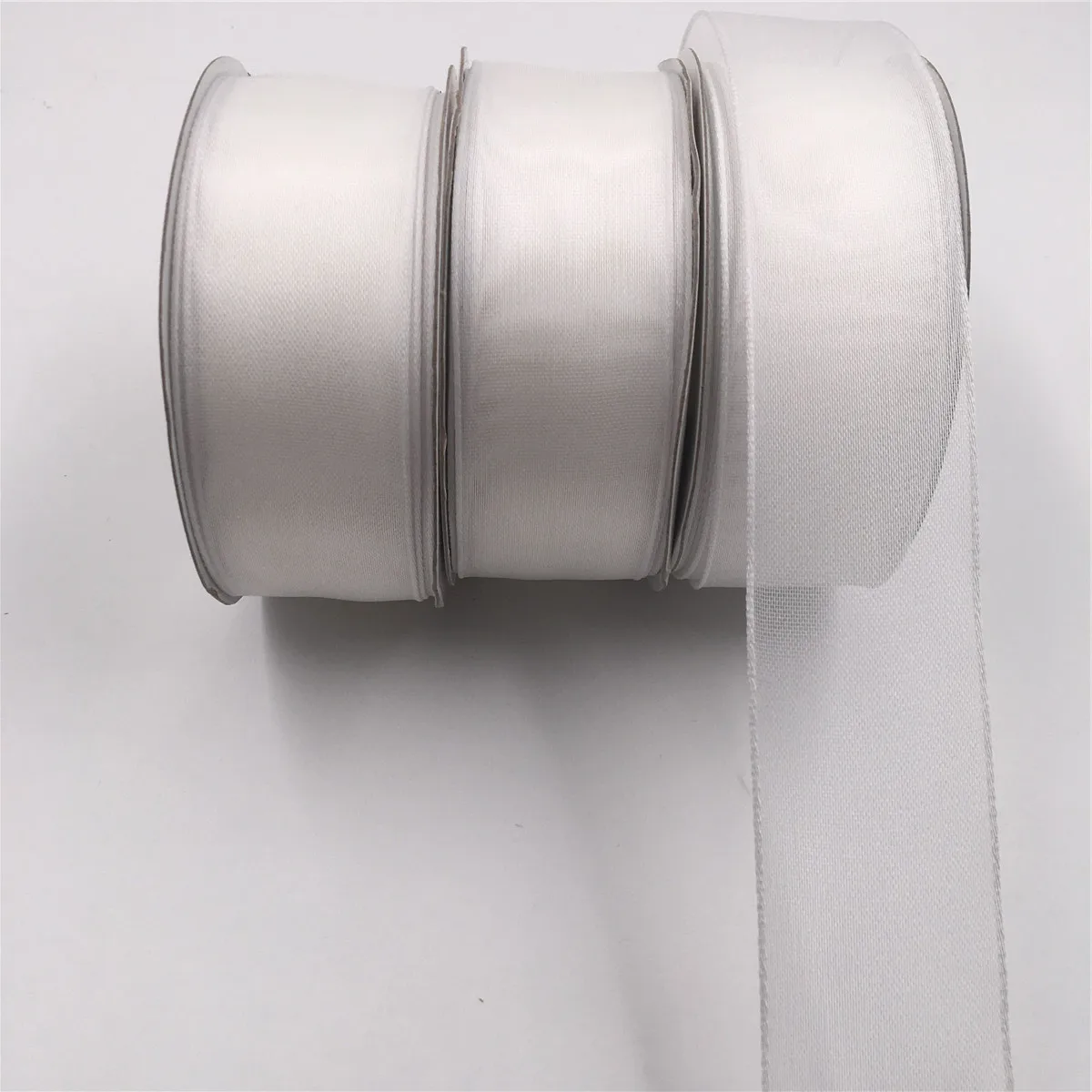 

38mm 25Yards Wired Edge White Organza Ribbon for Birthday Christmas Gift Box Wrapping Decoration DIY1-1/2" N2179