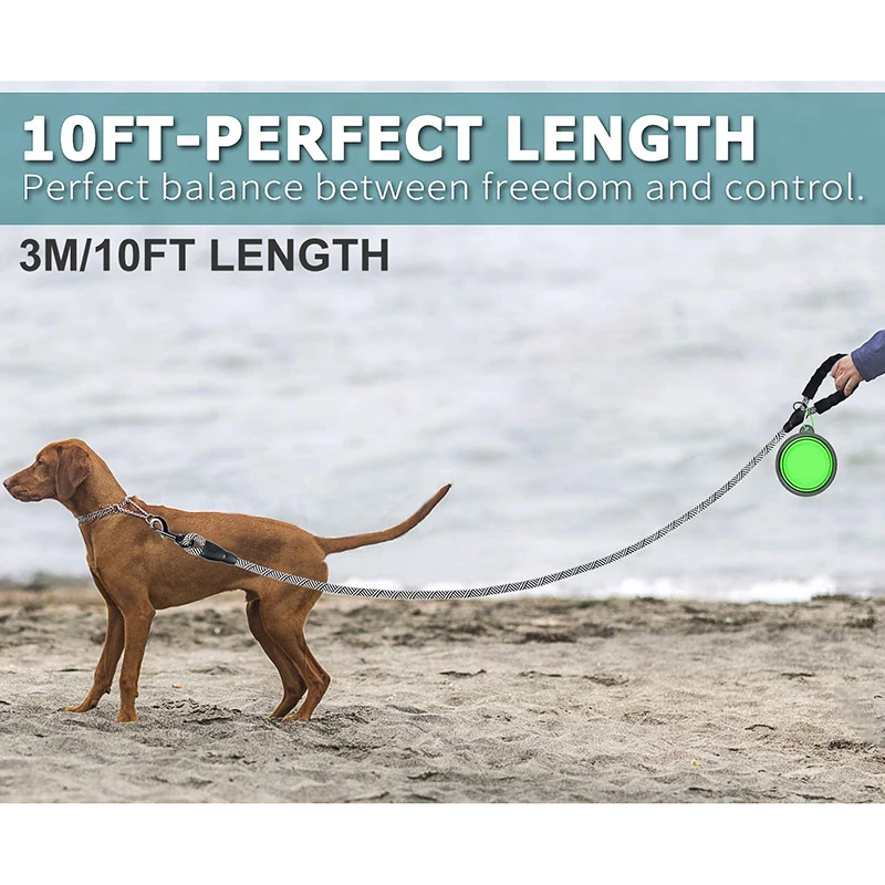 Benepaw Heavy Duty Dog Leash Rope Comfortable Padded Handle Reflective Pet Leashes For Medium Large Dogs Walking Training Hiking
