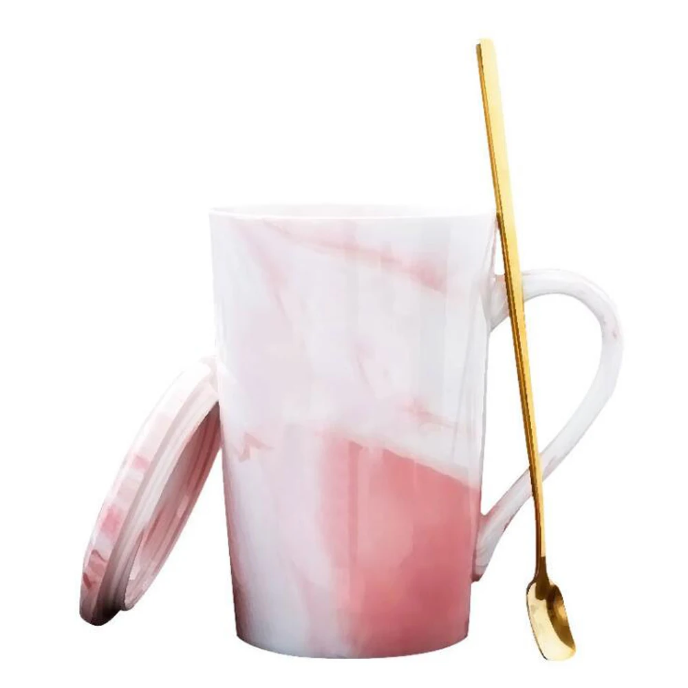 12 Constellations Creative Ceramic Mugs with Spoon Lid Black and Gold Porcelain Zodiac Milk Coffee Cup 450ML Coffee Cup