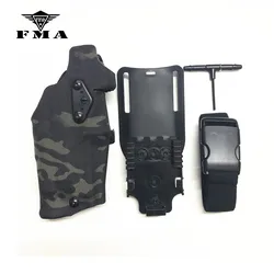 FMA Tactical G17/18/19 Holster X300 Light-Compatible & QL Mount Holster Panel Adapter Leg Shroud Drop Free Shipping