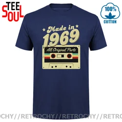 Vintage Made In 1969 All Original Parts T Shirts 1969 Birth Year T-shirt Born in 1969 Birthday Gifts Tees Tops 60s Club Apparel