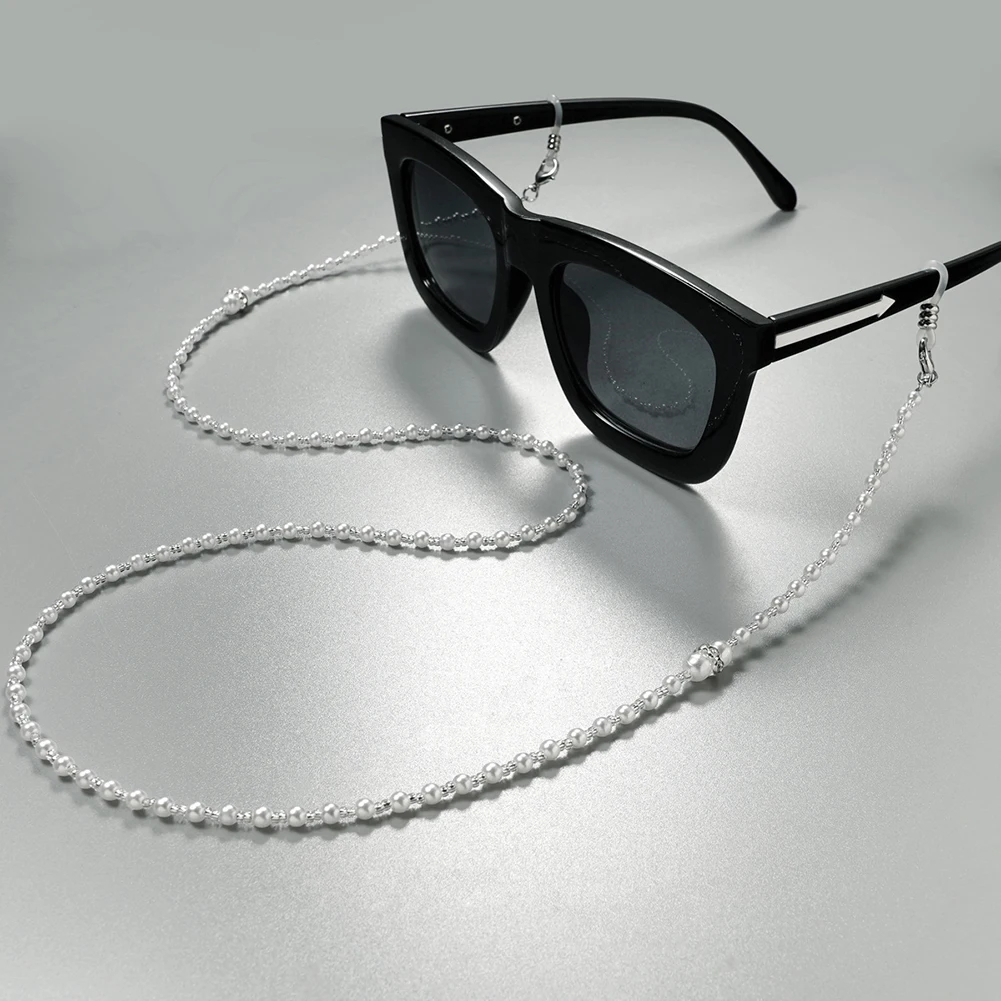 Imitation Pearls Fashion Glasses Chain Wearing Neck Holding Sunglasses Cord Drawstring Cords Reading Glasses Holder Accessories