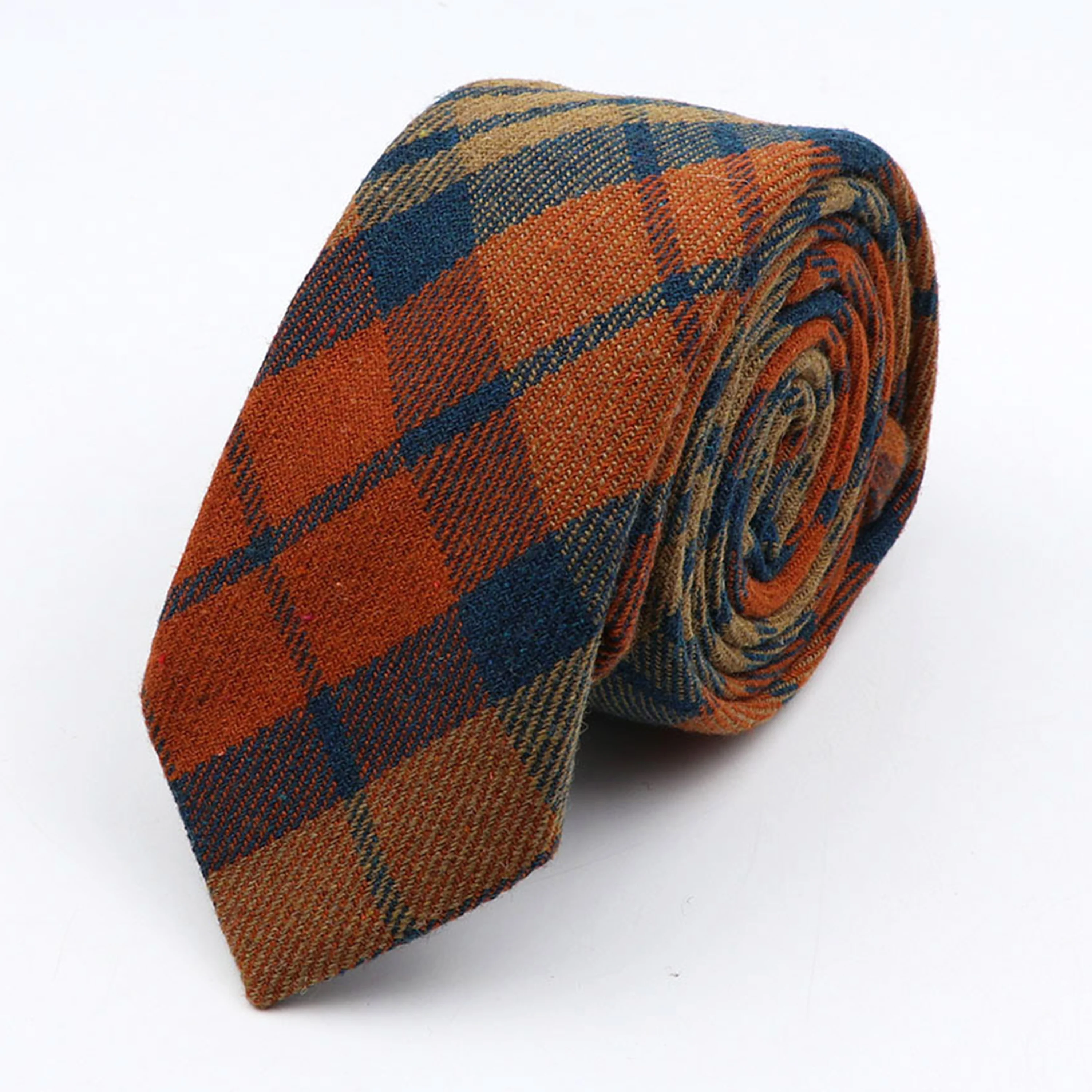 Thick Cashmere Wool Gentleman Solid Color Necktie 7CM Formal Wedding Party Europen Style Red Brown Green Gray Clothing Tie Gift