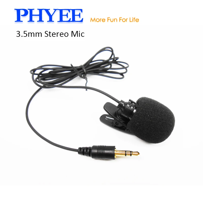 External Mic Bluetooth Handsfree Kit 1.5 Meters Clip-on 3.5mm Gold-plated Aux Microphone MIC15S for Car Radio Head Unit