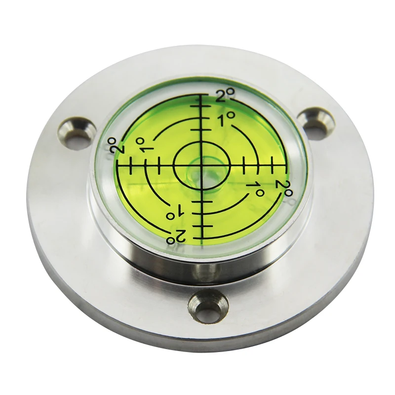 Nível de flange de metal universal de alta precisão, nível de olho de touro, nível portátil, conta de nível de bolha