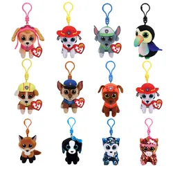 Ty Beanie Boos Keychain Pendant Rocky Marshall Skye Zuma Puppy Big Eyes Soft Plush Backpack Decor Doll Child Birthday Gift