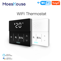 MoesHouse WiFi Smart Thermostat Gas Boiler Water Electric Floor Heating Controller Logo Color Adjustable Tuya Smart App Control
