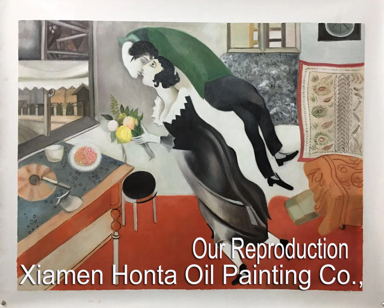 100% handmade oil painting reproduction on linen canvas by professional artist,the-birthday-1915.Free Shipping