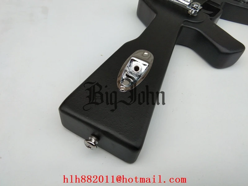 Special shape dumb black electric guitar chrome hardware Fixed Bridge Actived/Passived Pickups BJ-297