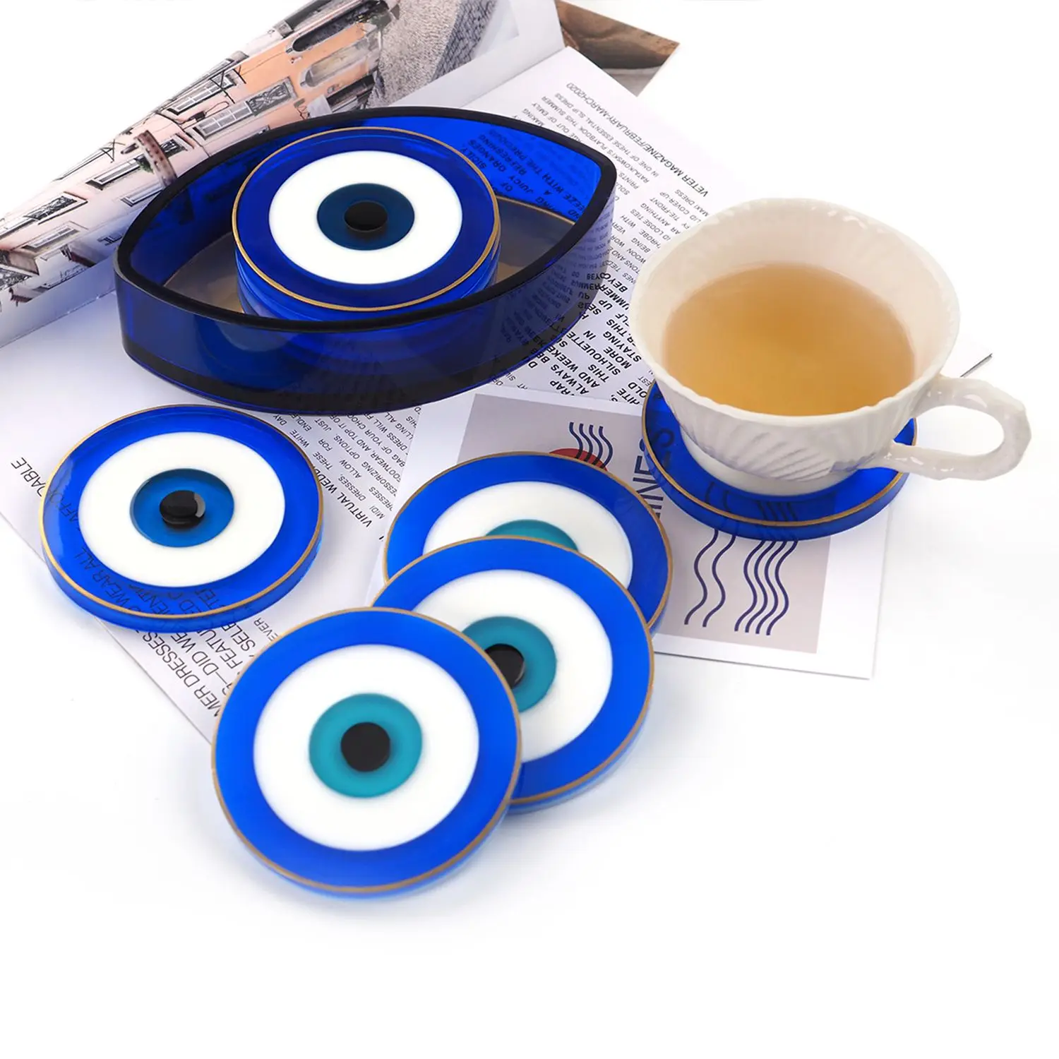 Nazar Blue Eye Co84Silicone Mold, DIY Jealous Eyes, Demon Co84Box Set, Mirror Silicone Mold, Executive Decoration