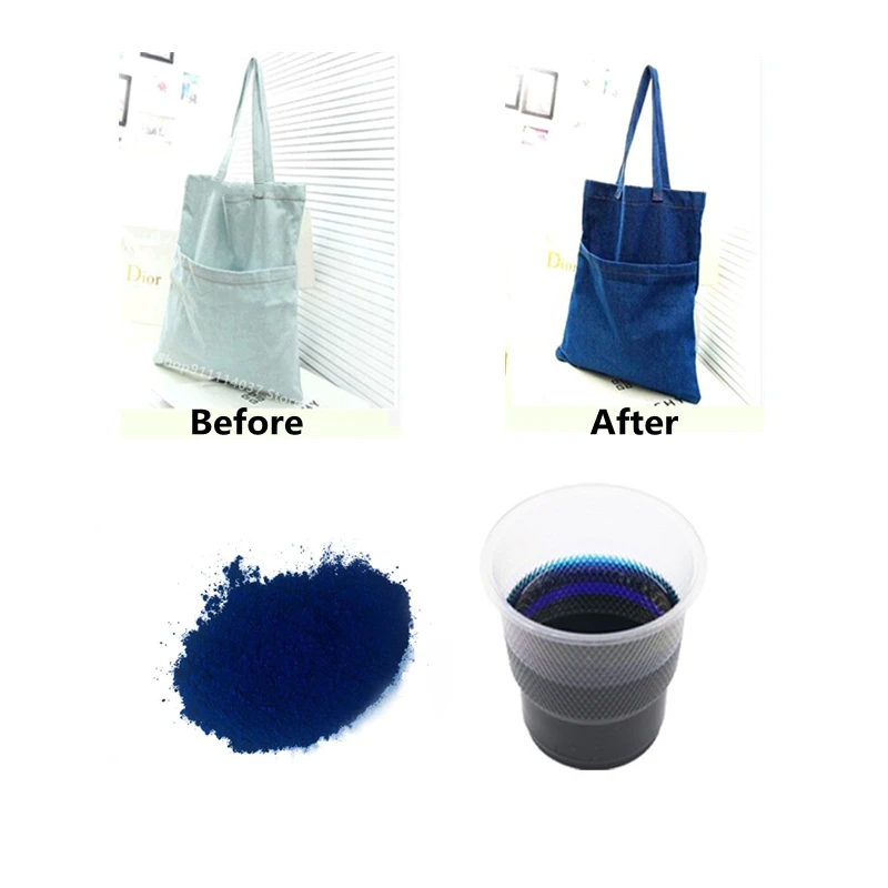 10g/20g Dark Blue Color Fabric Dye Pigment Dyestuff Dye No fade for Clothing Textile Dyeing Renovation for Cotton Denim Paint