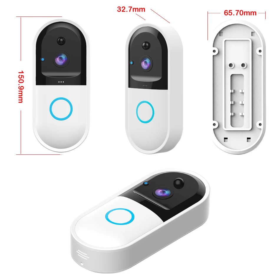 Inteligente ip campainha da porta de vídeo sem fio b50 intercom wi-fi telefone vídeo campainha câmera apartamentos alarme abeto câmera segurança em casa