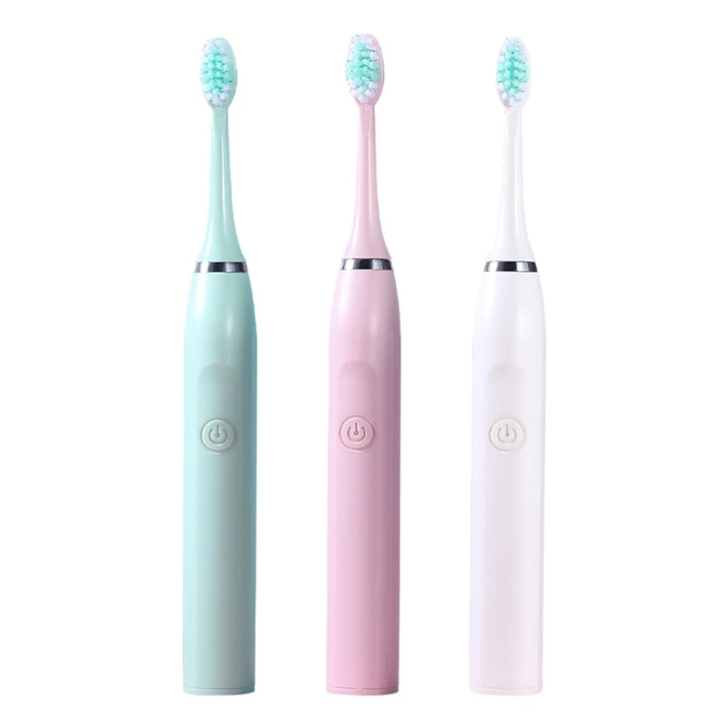 Ultrasonic Electric Toothbrush AA Battery Powered Toothbrush with 5 Care Modes with 3 Brushes Replacement Heads Set