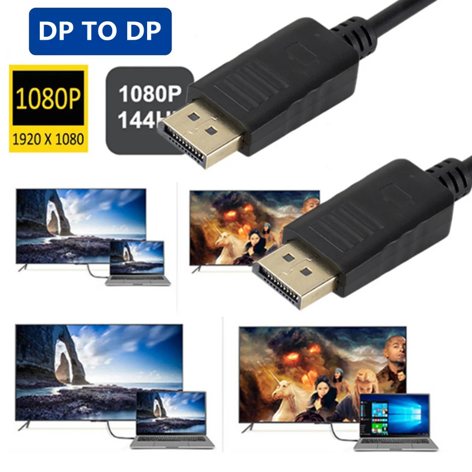 1080P 1.8M DP do HDMI Adapter do kabla DP na kabel Adapter do VGA Adapter do kabla DP do DVI Adapter DP do DP Adapter do kabla do komputera Laptop