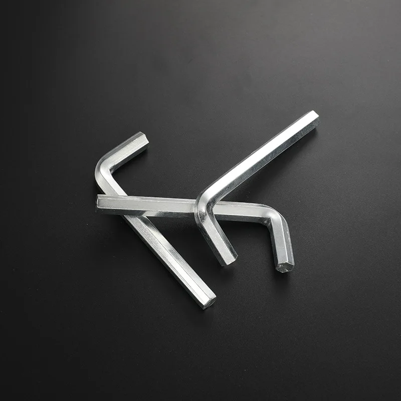 6 pz 1.5/2/2.5/3/4/5mm chiave a forma di L metrica brugola nichelatura chiavi esagonali Set chiave esagonale a braccio lungo