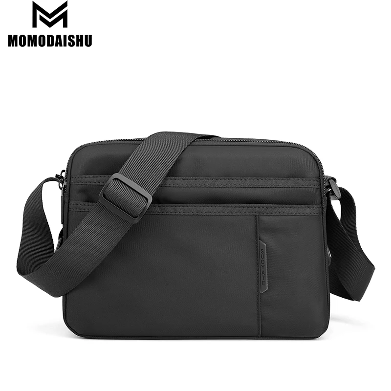 Bolsa de ombro masculina com zíper, bolsa de viagem mensageiro masculina de ombro, bolsa de trabalho para livros, bolsa de sling casual para homens