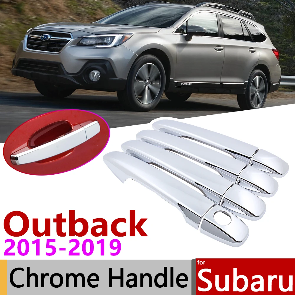 

for Subaru Outback MK5 2012~2019 Chrome Door Handle Cover Car Accessories Stickers Trim Set 2013 2014 2015 2016 2017 2018