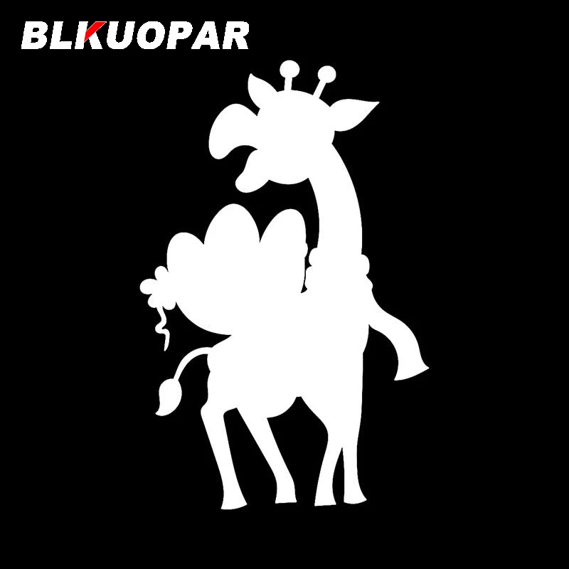 BLKUOPAR for A Tall Giraffe with A Happy Face Carries A Basket Car Stickers Waterproof Decals Car Accessories Helmet Decor