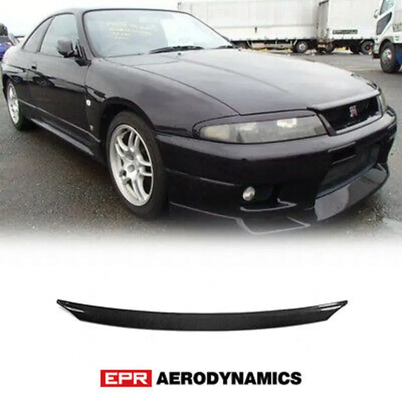 

Front Bonnet Lip Exterior Body accessories kit (Type 2) For Nissan R33 Skyline GTR OE Style Carbon Black Glossy Finished