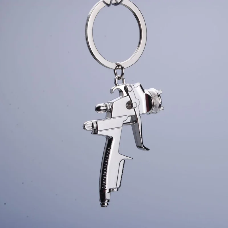 Metal New Water Gun  keychain Car wash tools High-pressure water gun model  Key chain Party gift Pendant key Ring K2011