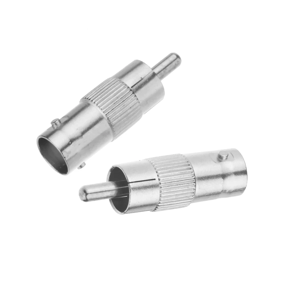 ESCAM 2 Pcs/lot BNC Female To RCA Male Kabel Coax Konektor Coupler Adaptor untuk Kamera CCTV Audio Kamera Sistem Keamanan