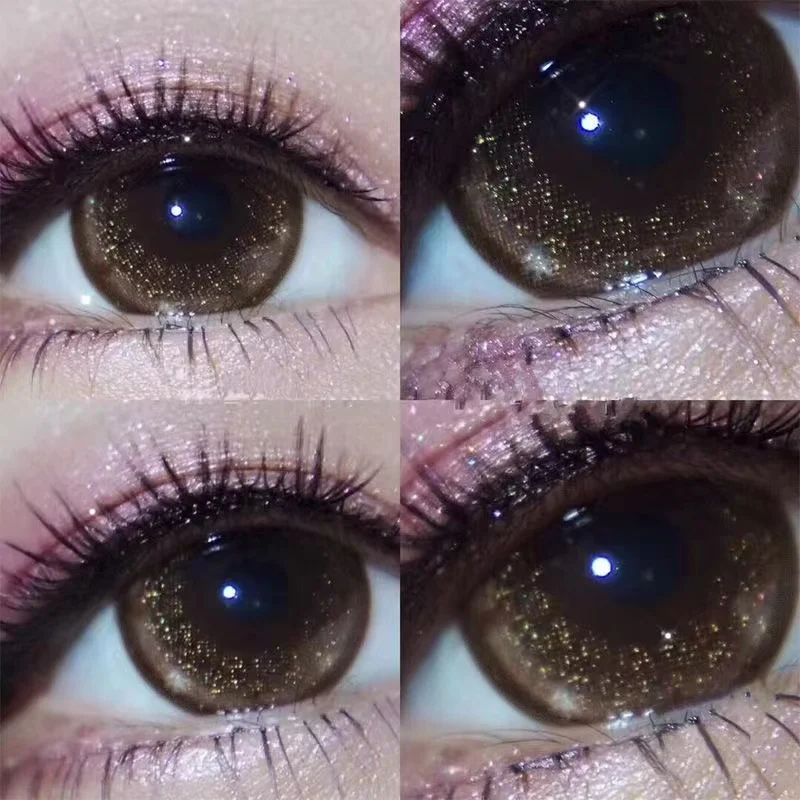 Yimeixi Lentes De Contato Coloridas, Estudante Beleza Cosméticos, Prescrição Olho, Preto, Um Par