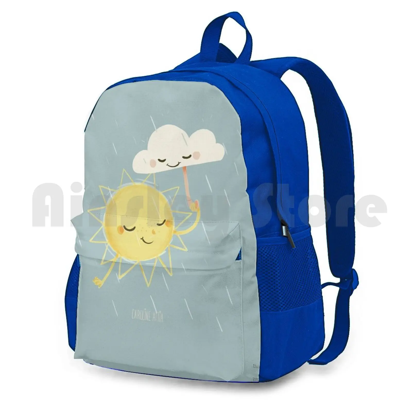 Little Sun Outdoor Hiking Backpack Riding Climbing Sports Bag Sky Cloud Sun Child Baby Soft Kawaii Cute Characters Daydreaming