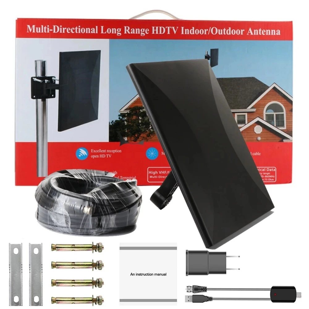 318A outdoor amplified TV antenna with 32.8ft coaxial TV HD TV satellite antenna