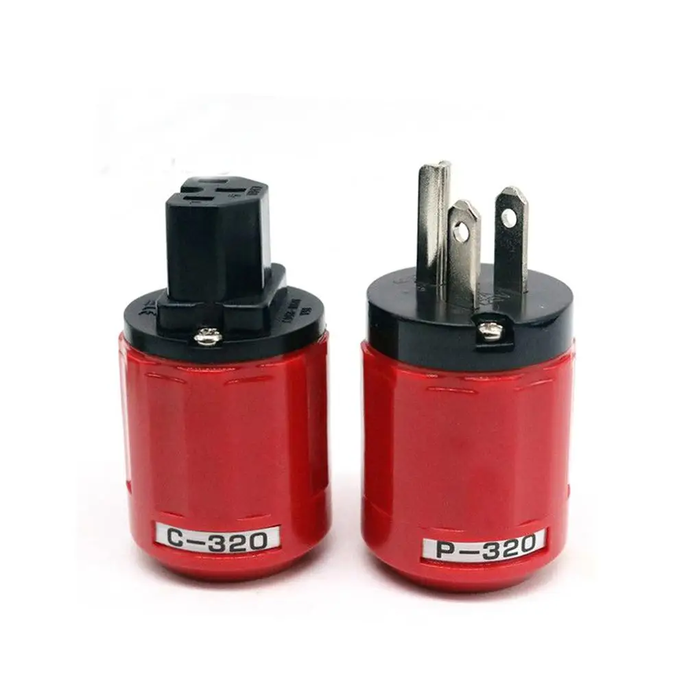 Colleimage Hi-End P-032 C-032 Rhodium plating US Power Cords Power Plug IEC Connector Connector for DIY Power Cable