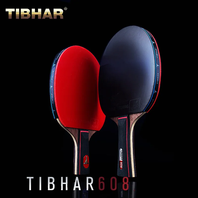 TIBHAR 608 Chuyên Nghiệp Bóng Bàn Thi Đấu Bóng Bàn Bát Cao Dính Chắc Mụn Nhọt Trong Pingpong Mái Chèo Có Túi Đựng