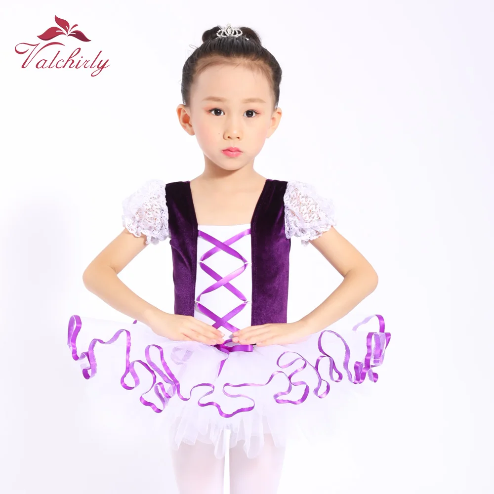 Hot Sale Girls  Yellow Ballet  Dance Dress Golden Velvet Kids Ballet Tutu Gymnastics Leotard Costumes for performance