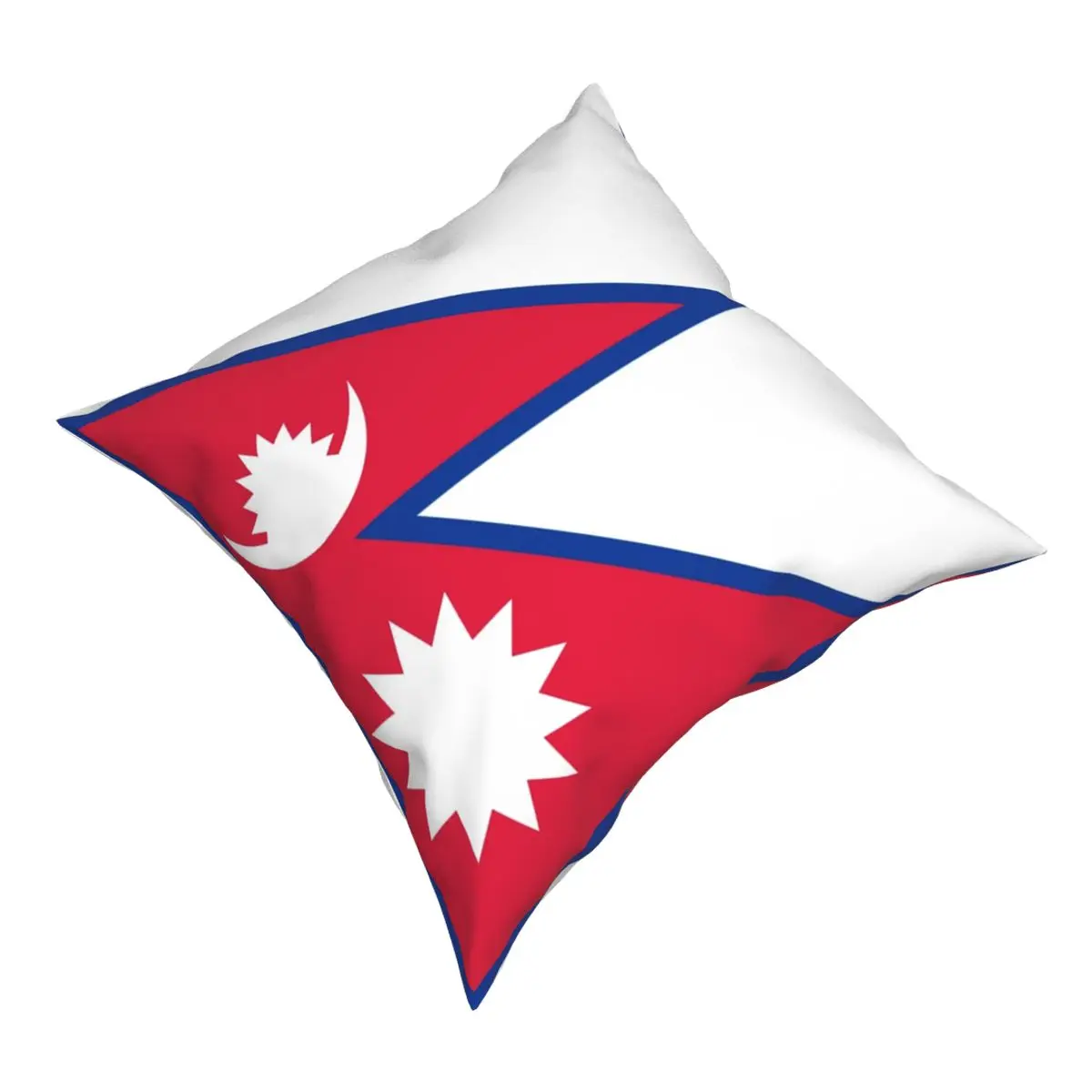 Flag Of Nepal Square Pillowcase Polyester Pattern Zip Decorative Throw Pillow Case Sofa Cushion Cover 45*45cm