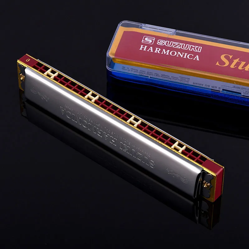 Original Imported   Harmonica 24-Hole Polyphonic C Key Beginner Student Professional Performance Grade